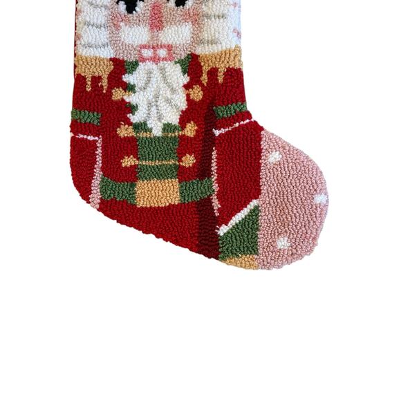 Peking Handicraft NUTCRACKER Hook Stocking 20in Pink Christmas Holiday Decor NEW - Picture 11 of 14